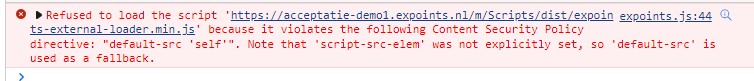 Example CSP error in browser console